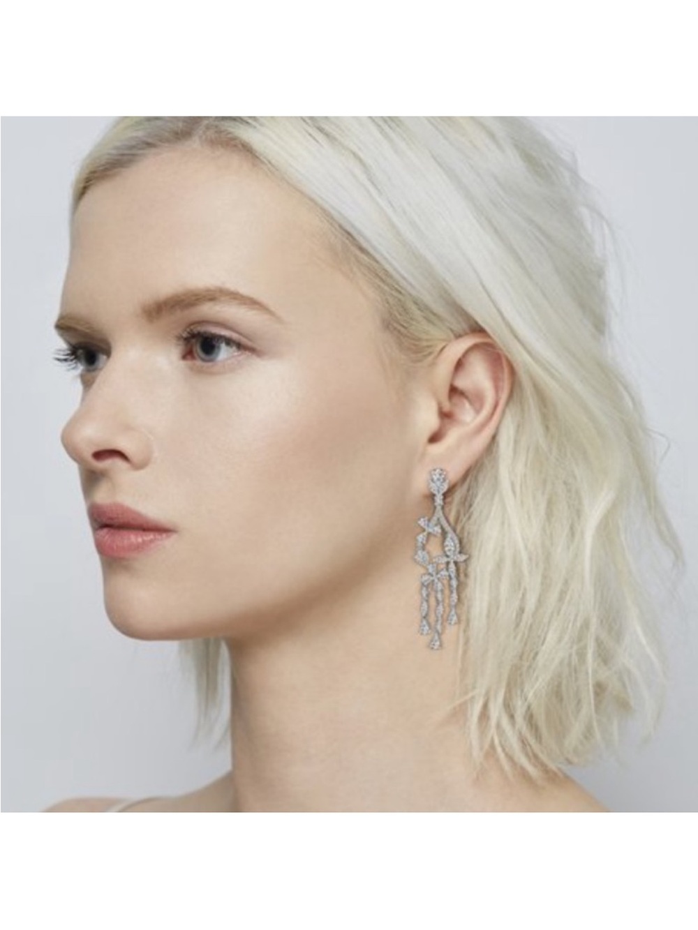 Keira Marquise Chandlier Swarovski Crystal Earrings NWT